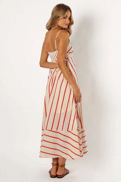 Brea Maxi Dress Cream Stripe