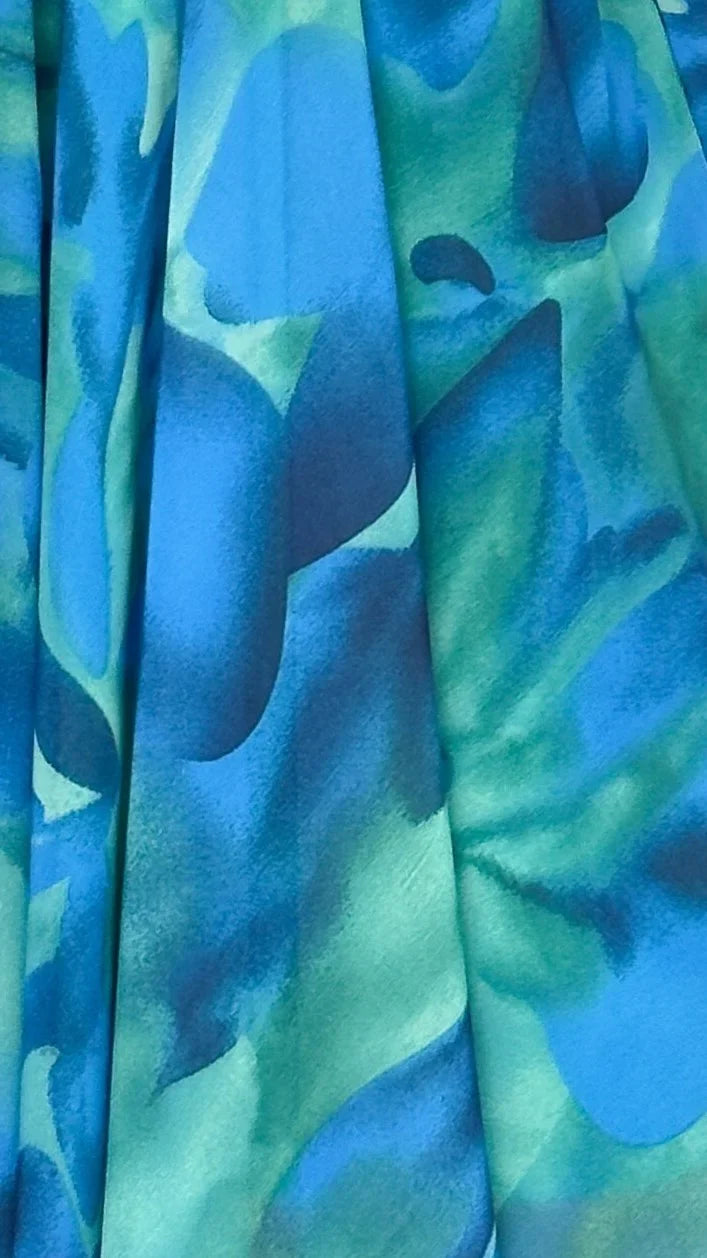 Xarissa Mini Dress Blue Green Print