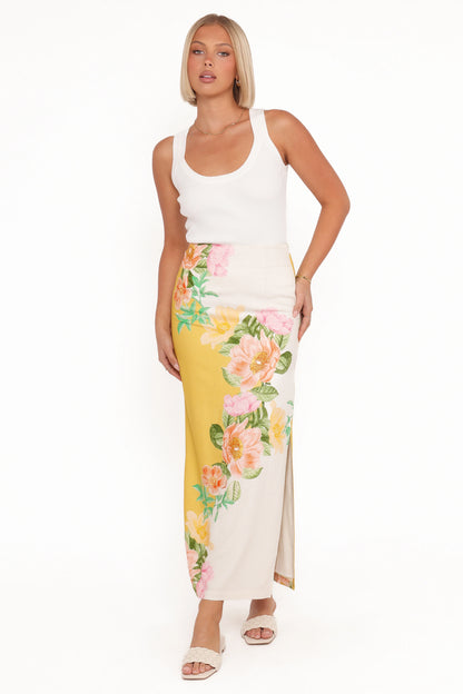 Peta Maxi Skirt Yellow Poppy
