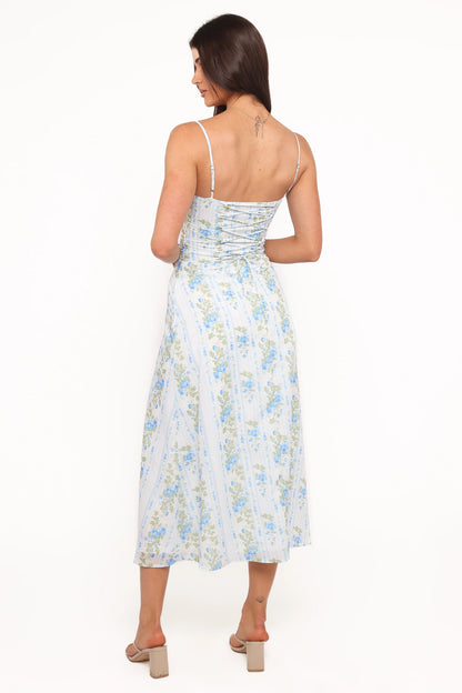 Florencia Midi Dress Blue Floral