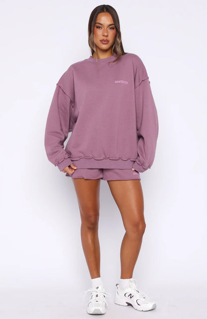 On My Own Terms Lounge Shorts Dusty Plum