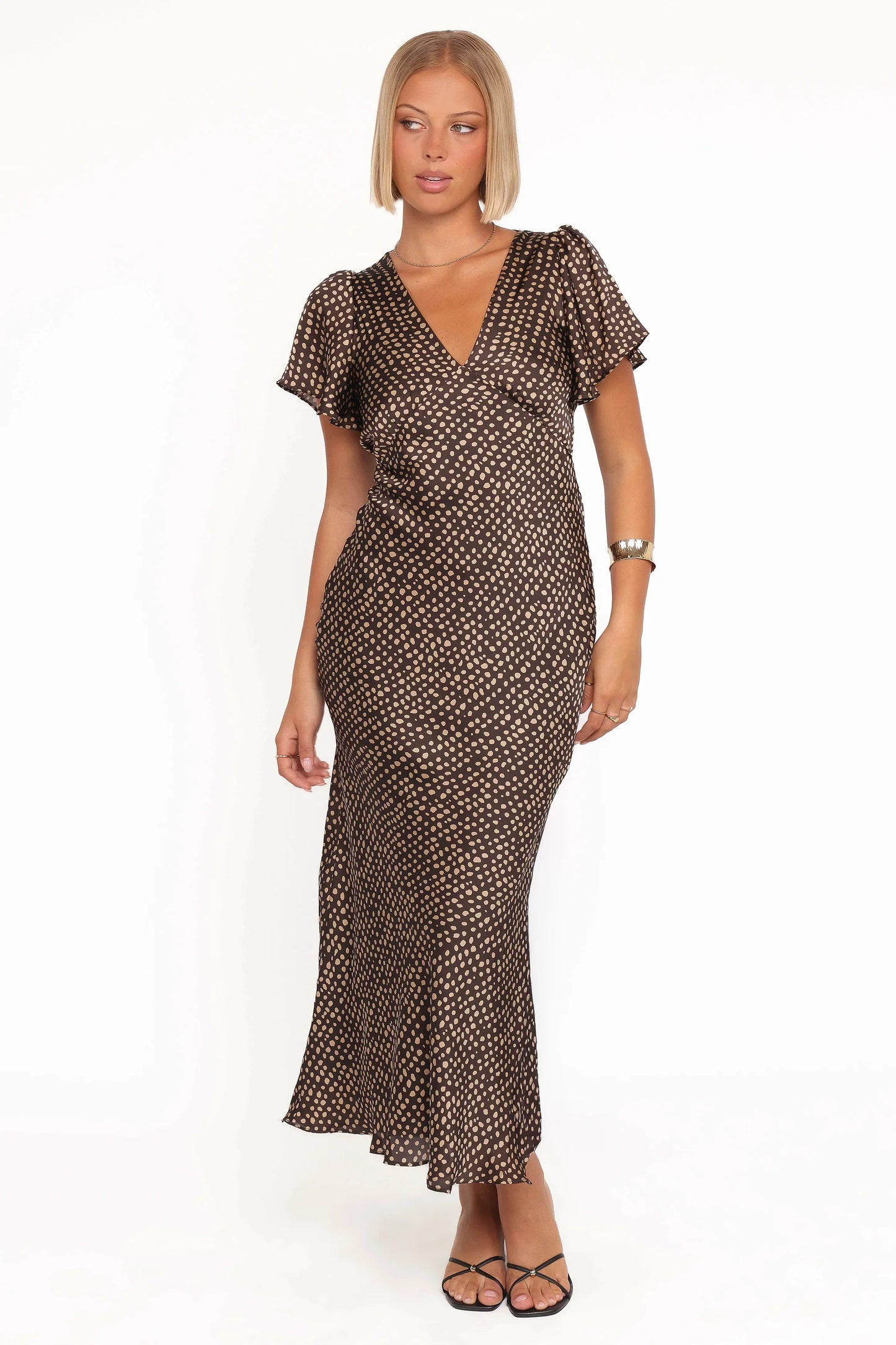 Flossy Maxi Dress Umber Taupe