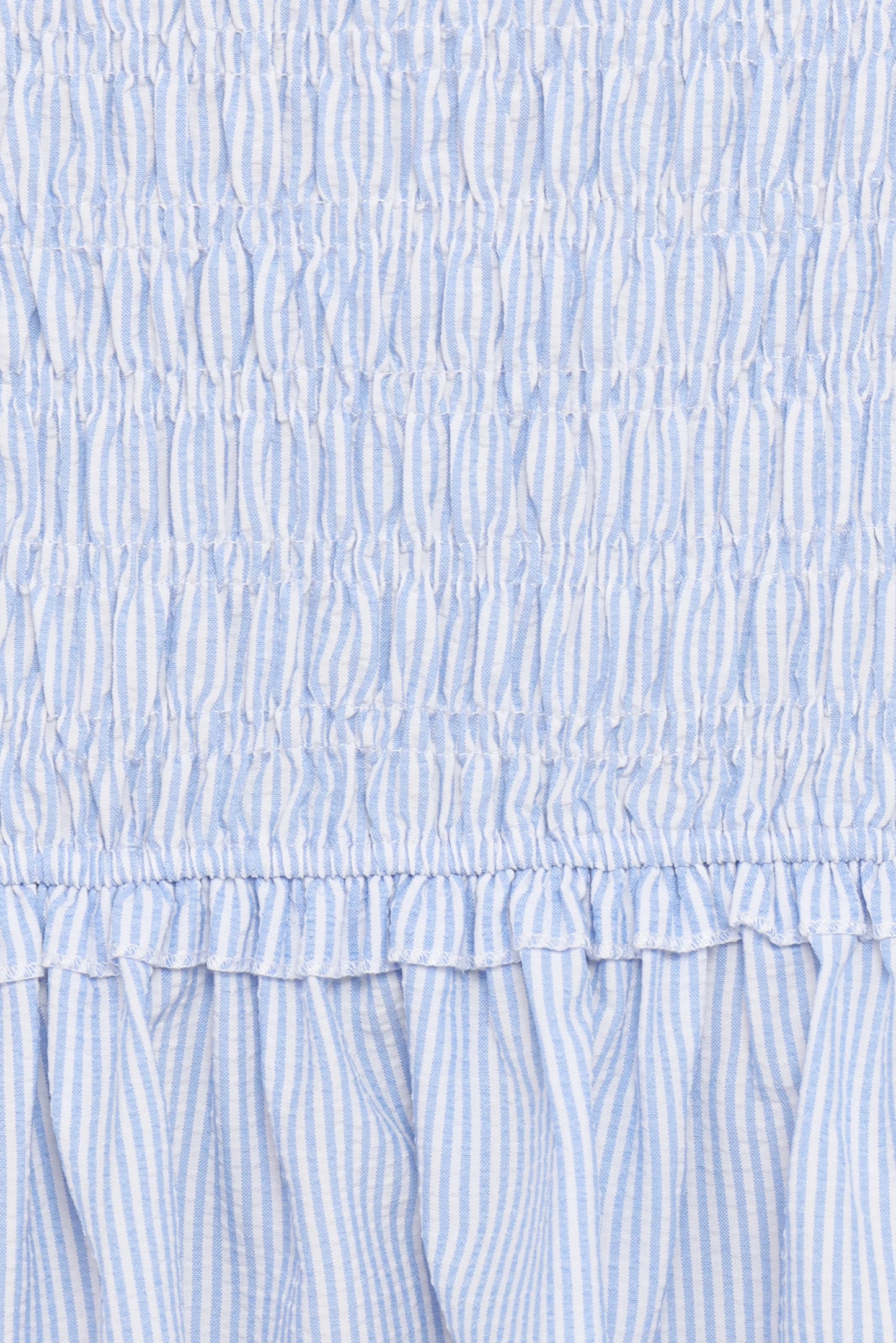 Kiki Smocked Mini Dress Blue Stripe