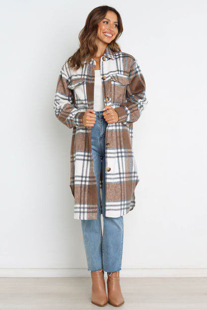 Dion Shacket Brown Check