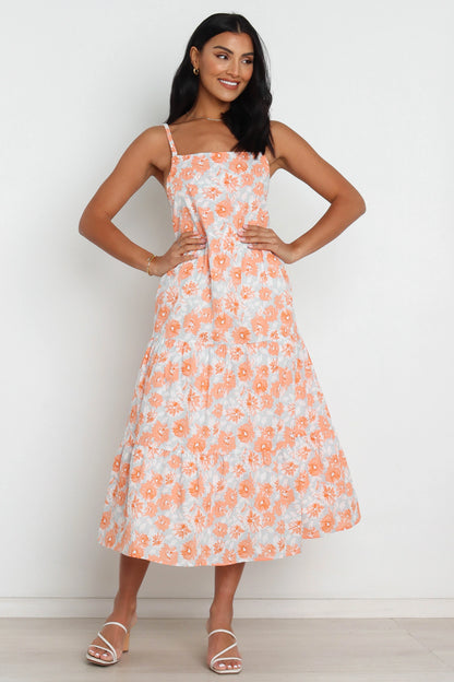Tawo Dress Orange Floral