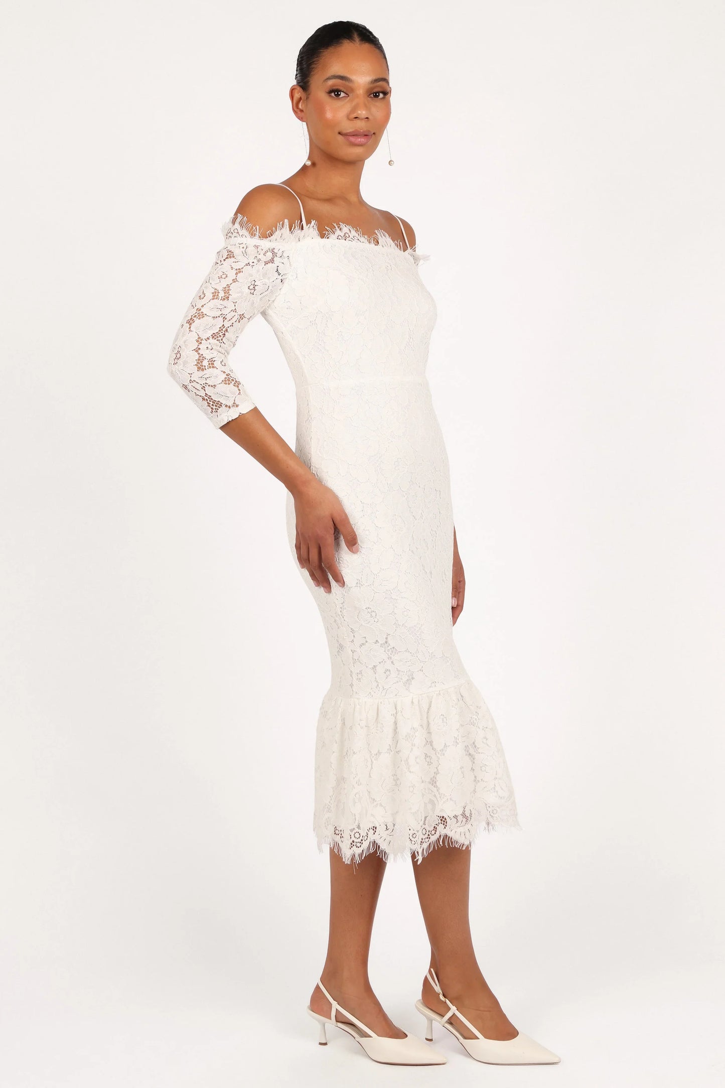 Lindy Midi Dress White