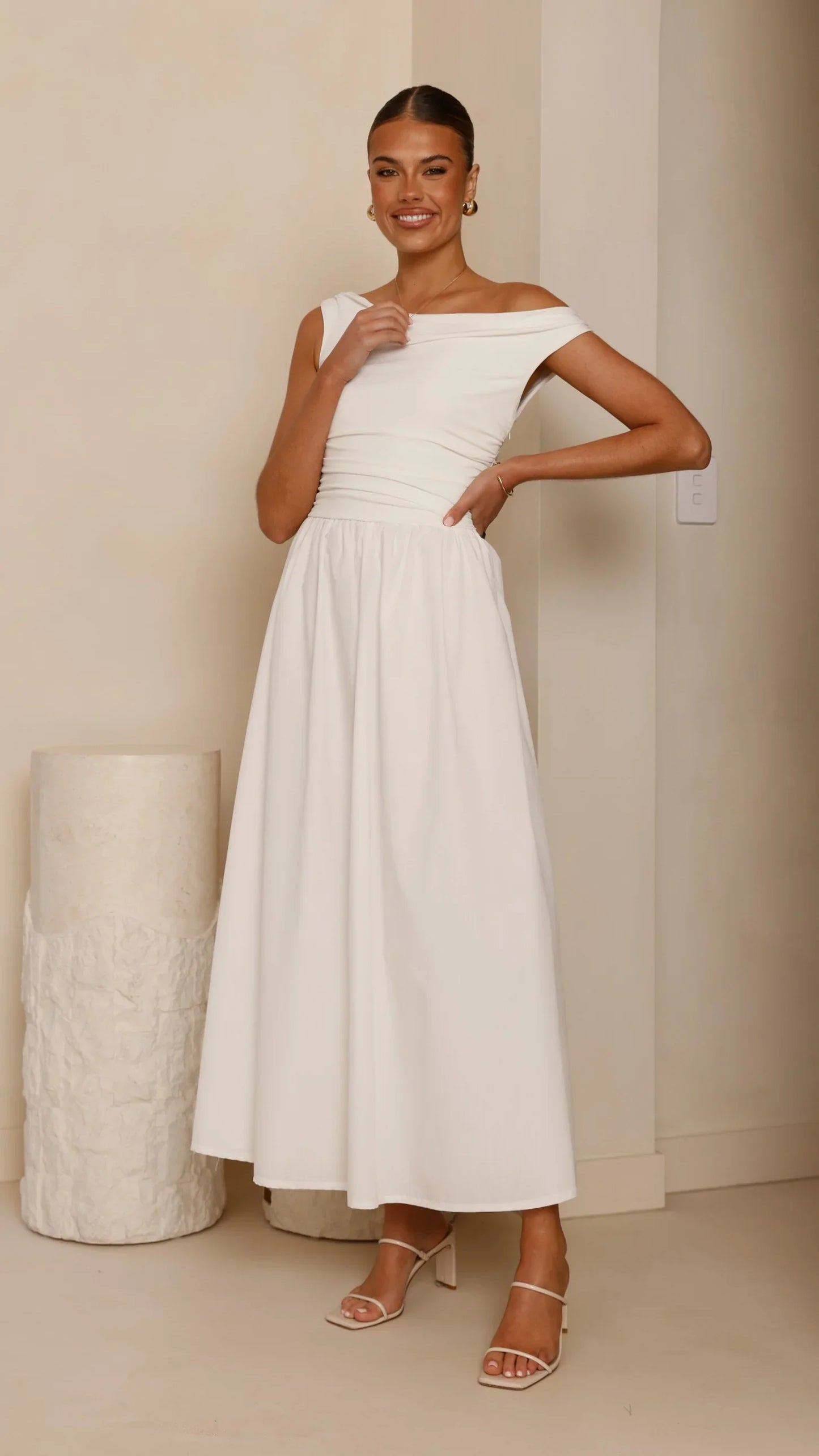 Immy Midi Dress White