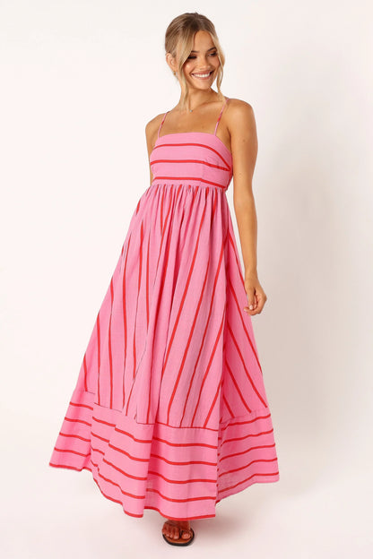 Pixie Maxi Dress Pink Red