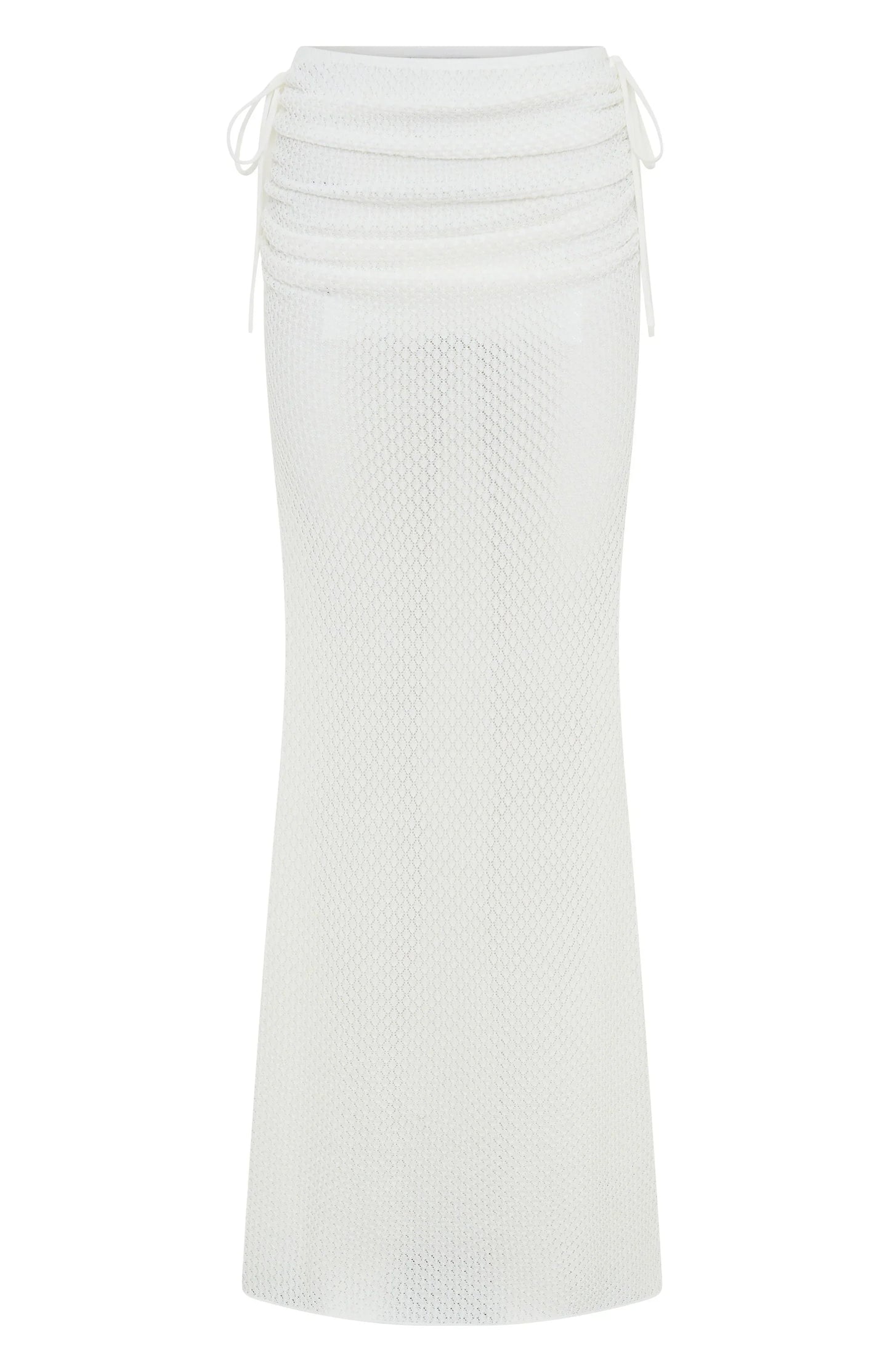Stand And Stare Knit Maxi Skirt White