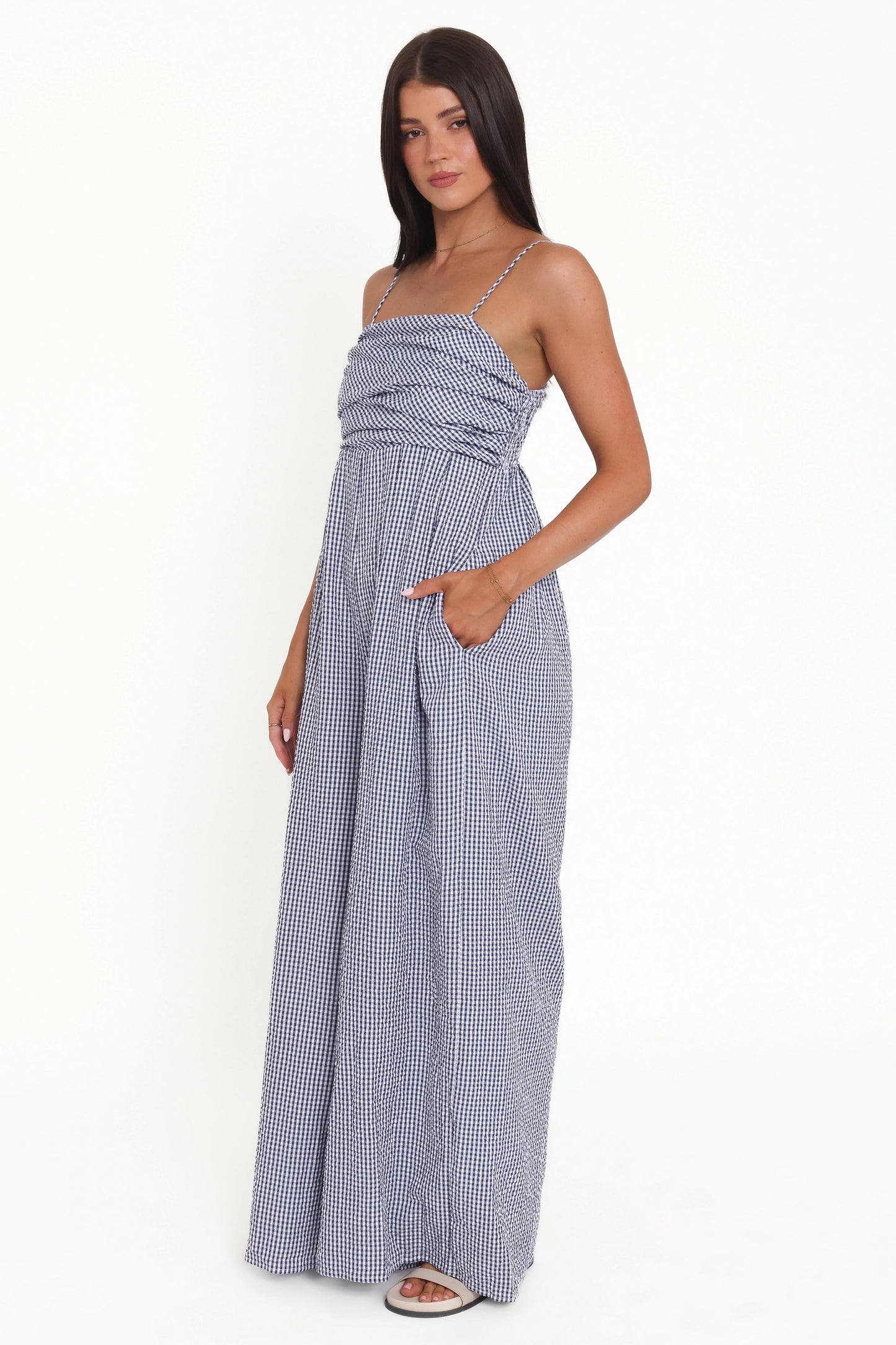 Pricilla Jumpsuit Blue Gingham