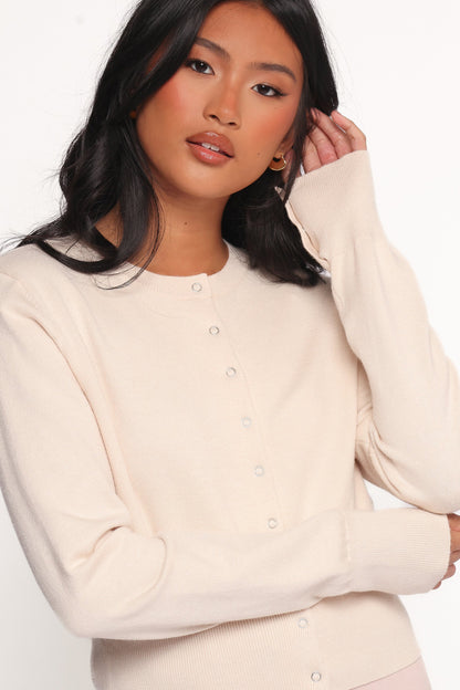 Elita Fitted Cardigan Cream