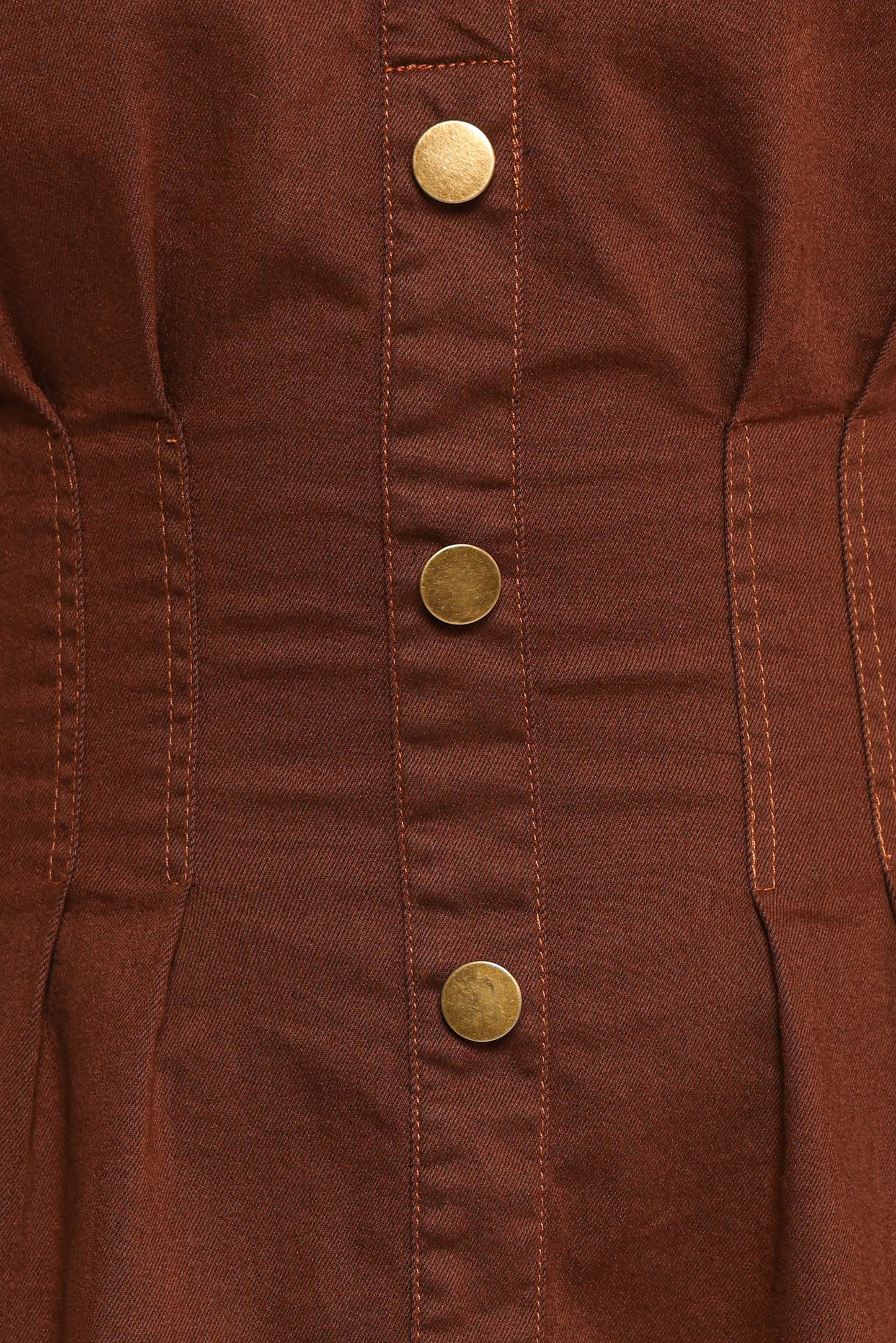 Phoenix Long Sleeve Mini Dress Brown Denim