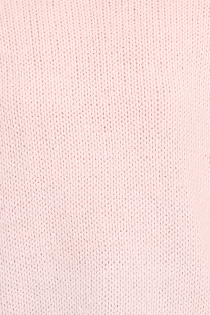 Lover Tie Sleeve Knit Sweater Pink