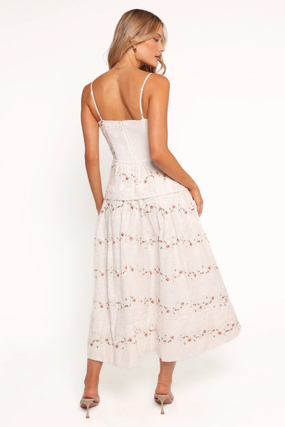 Eleanora Midi Dress White Floral
