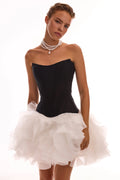 Chic low waist black fitted corset Midnight Walk