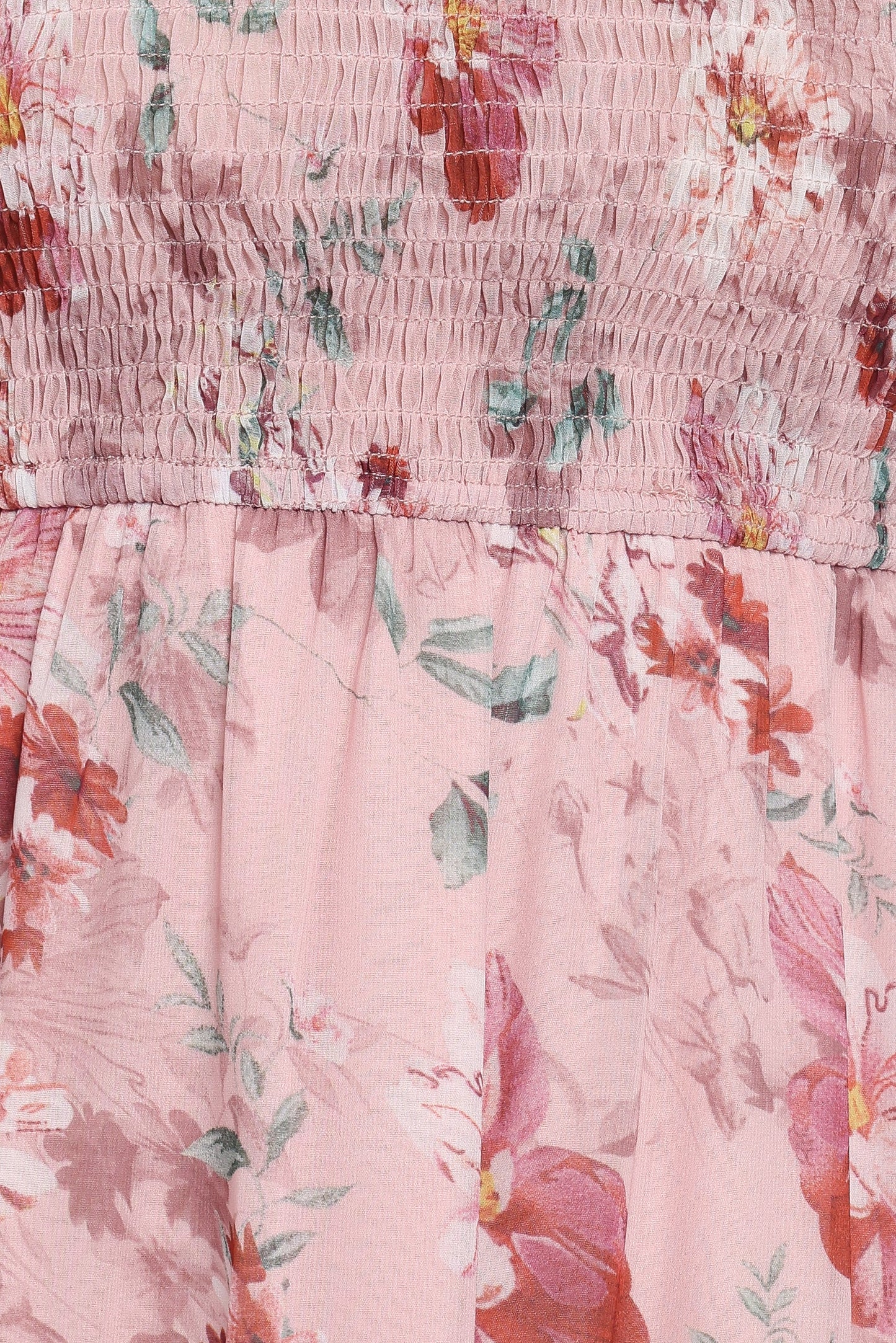 Alamea Long Sleeve Midi Dress Pink Floral