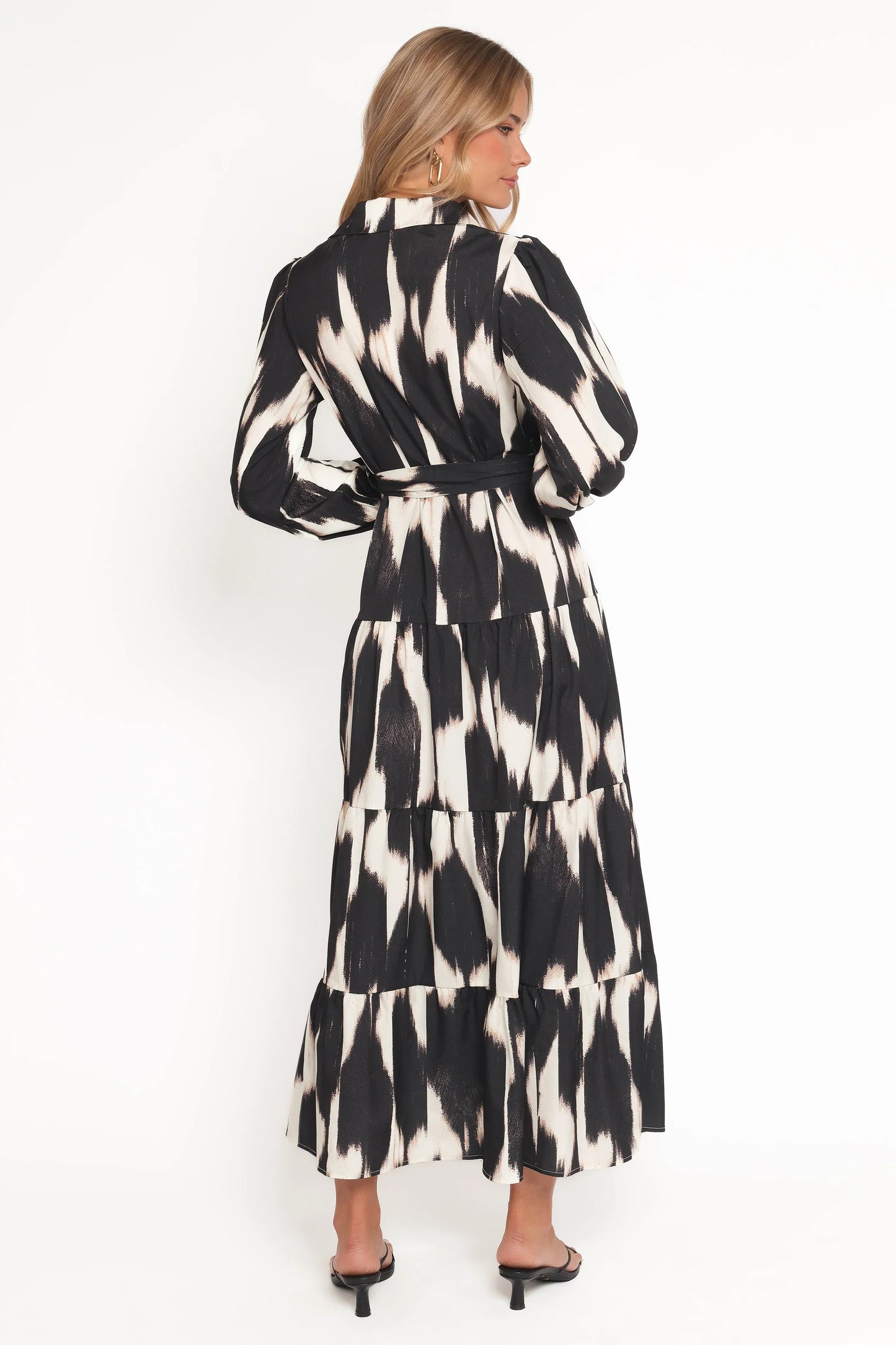 Lincoln Long Sleeve Maxi Dress Black Print