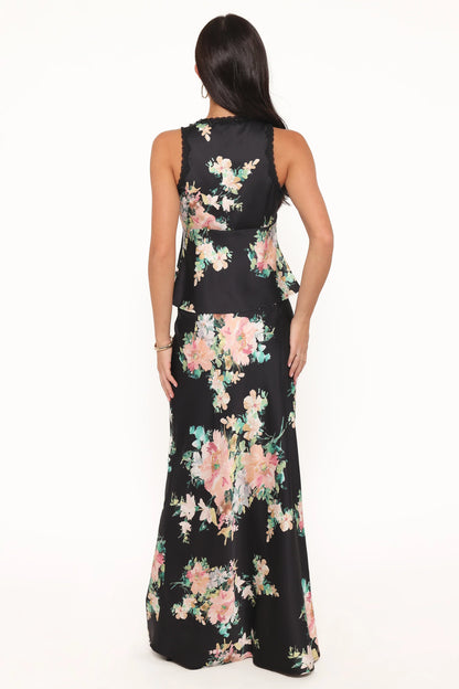 Velman Skirt Black Floral