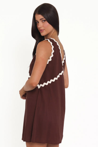 Lark Mini Dress Brown