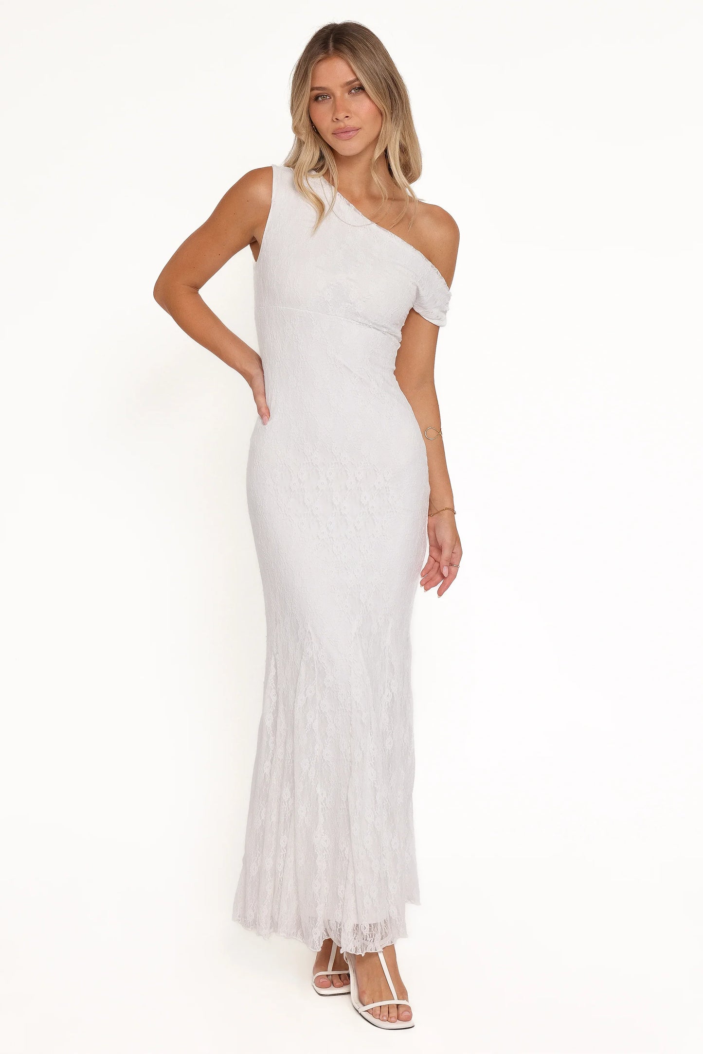 Evelon Off Shoulder Maxi Dress White