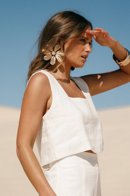 Devlin Top Cloud White