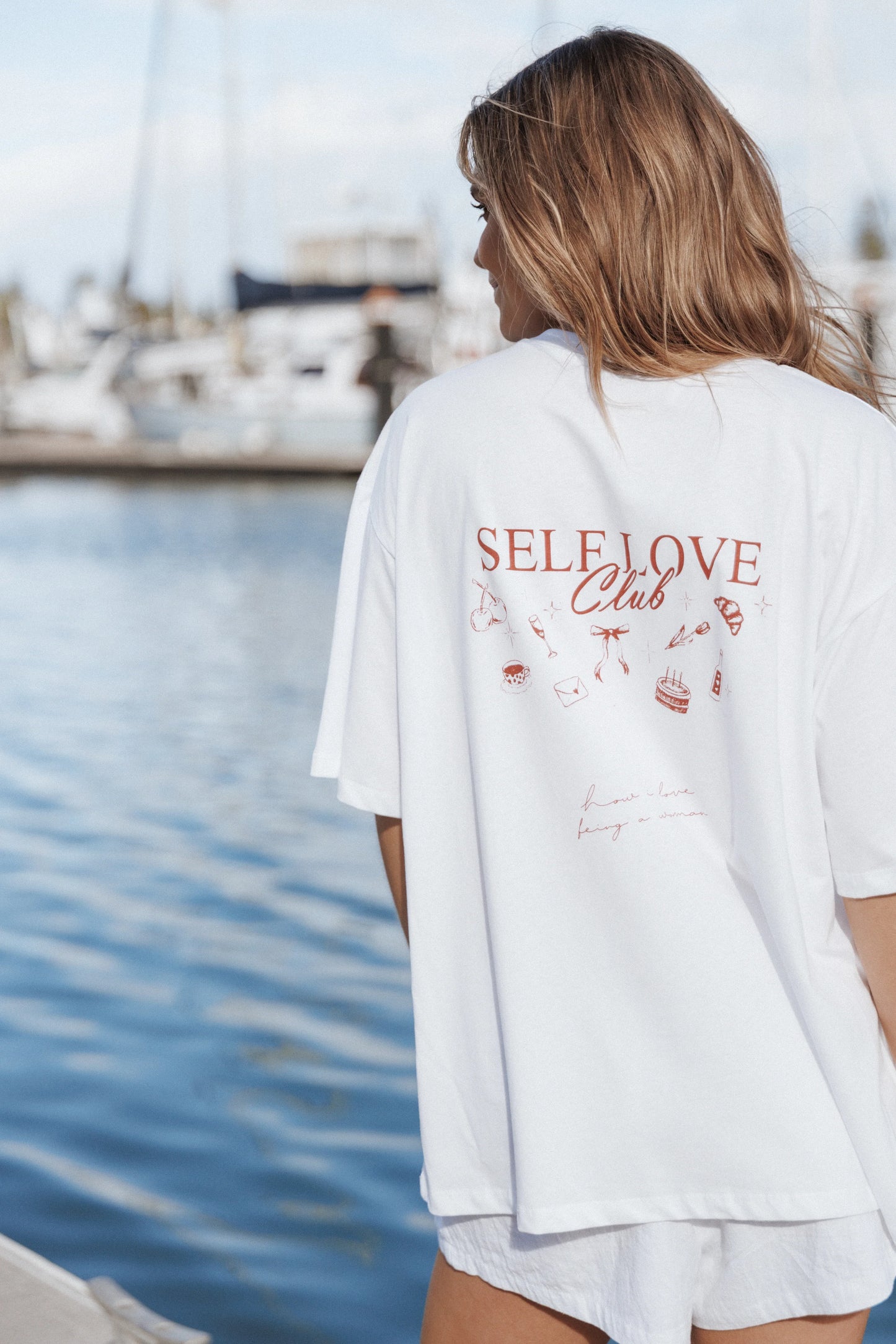 Runa Self Love Graphic Tee White