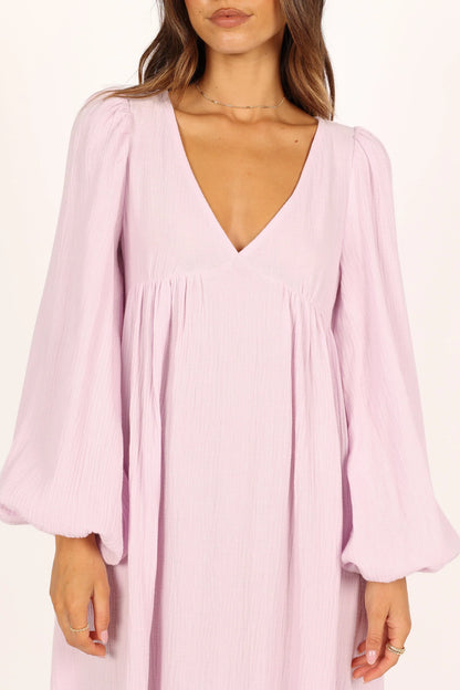 Willow Long Sleeve Maxi Dress Lilac