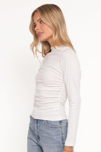 Nissa Long Sleeve Top White