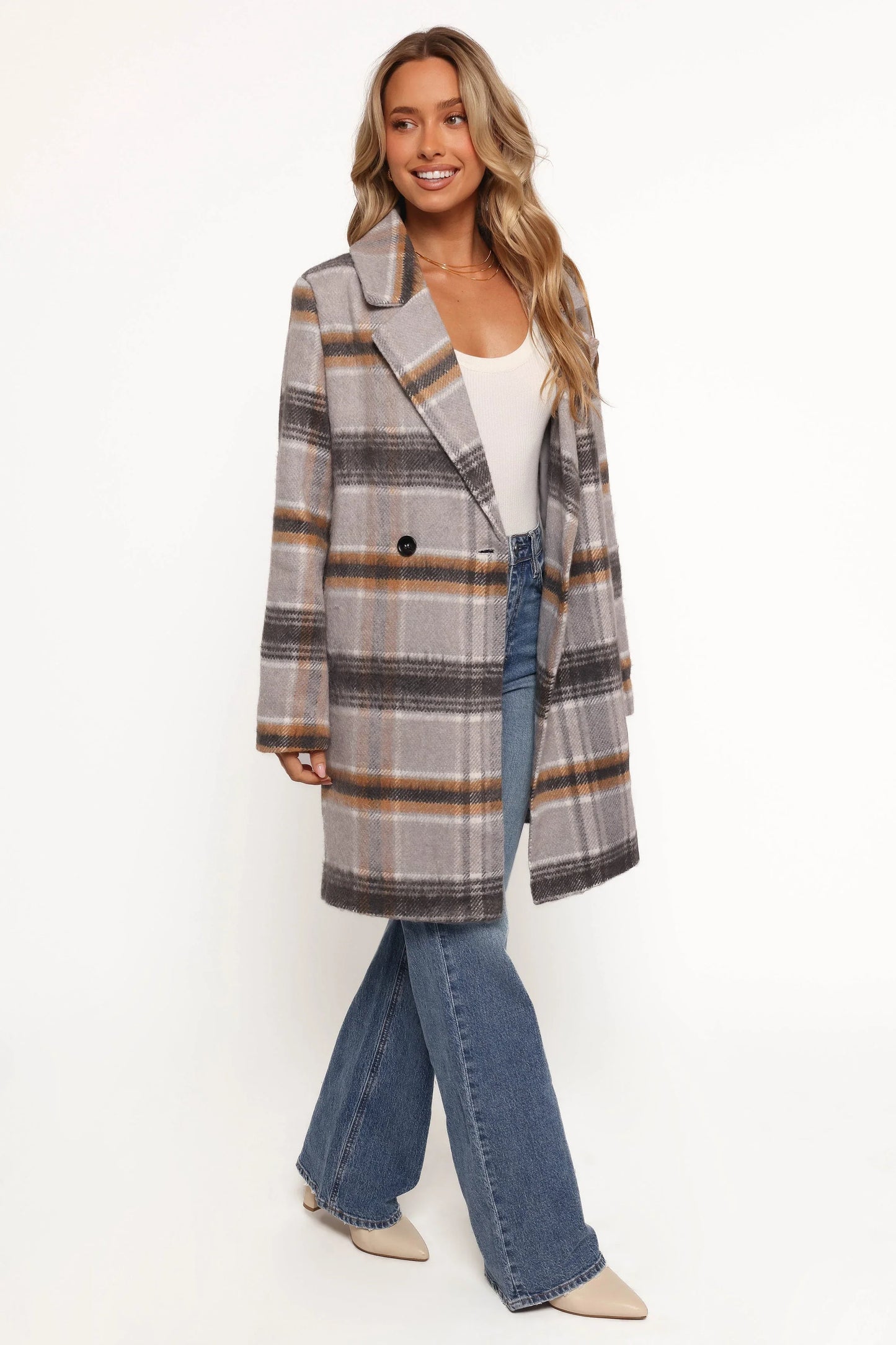 Zella Long Coat Grey Multi