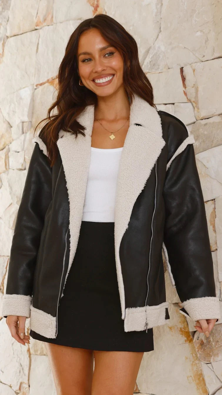 London Oversized Biker Black