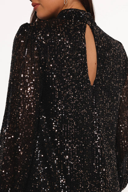 Springfield Mini Dress Black Gold