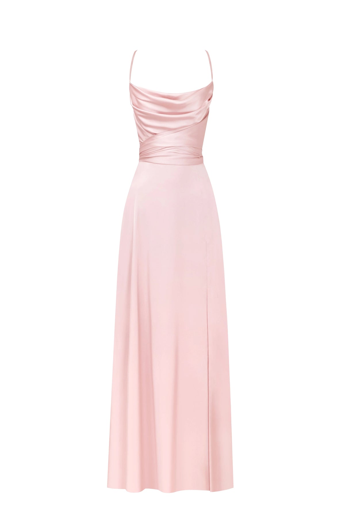 Boudoir misty rose silk slip dress