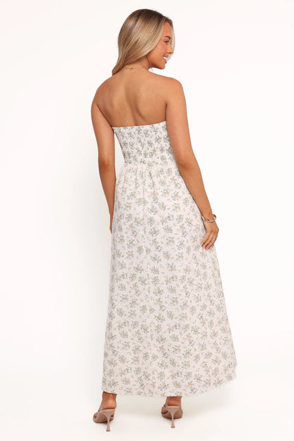 Kayt Strapless Dress Floral