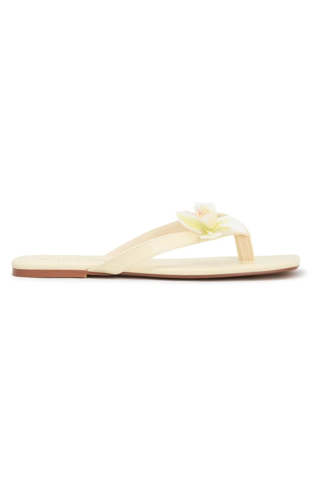 Lathan Orchid Thong Sandals Lemon