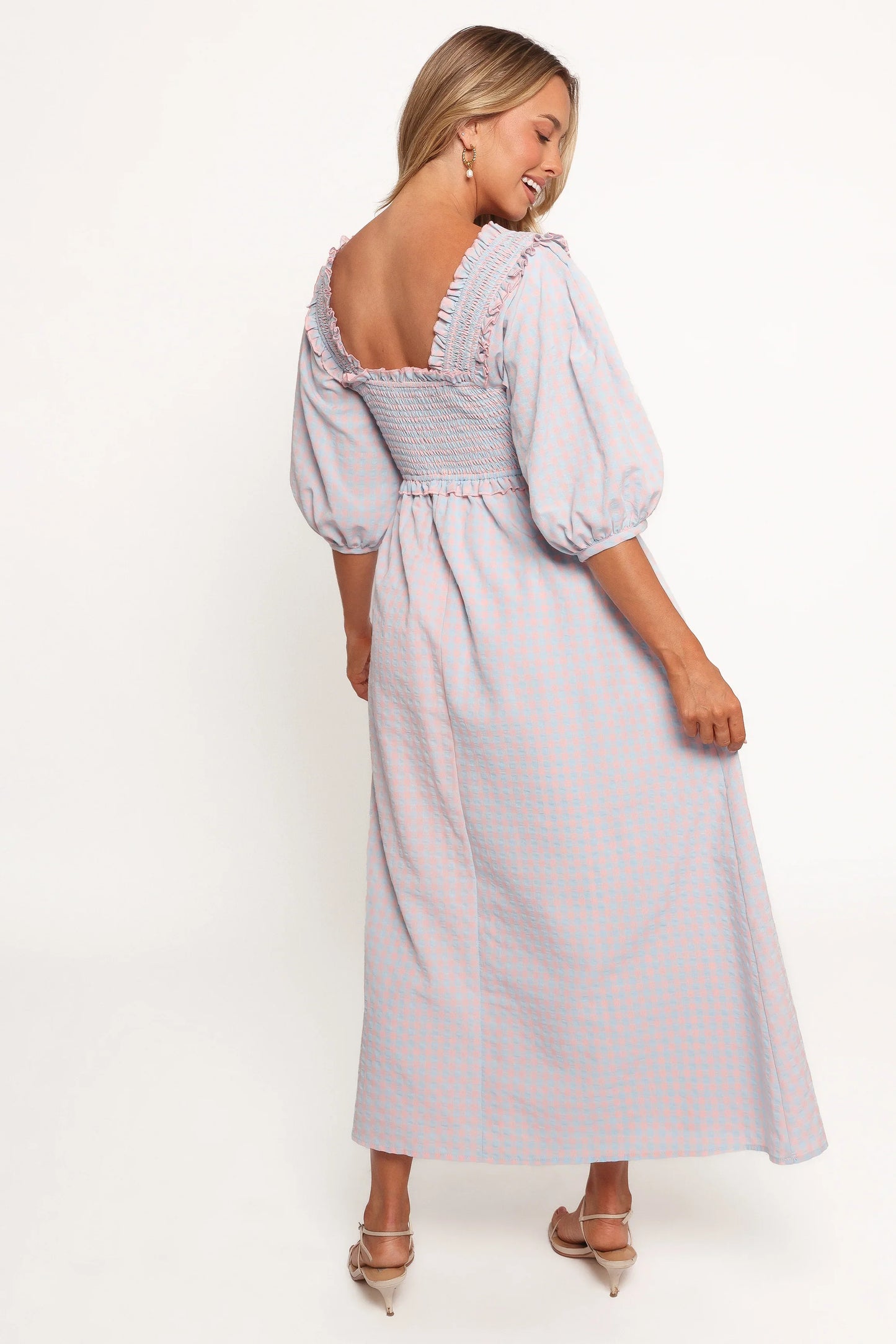 Lille Midi Dress Blue Gingham