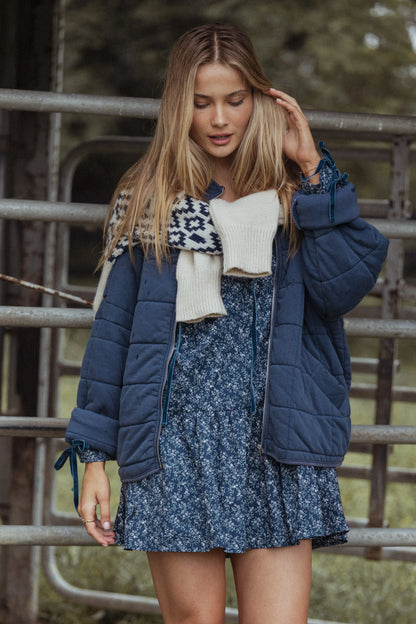 Alegra Quilted Jacket Navy