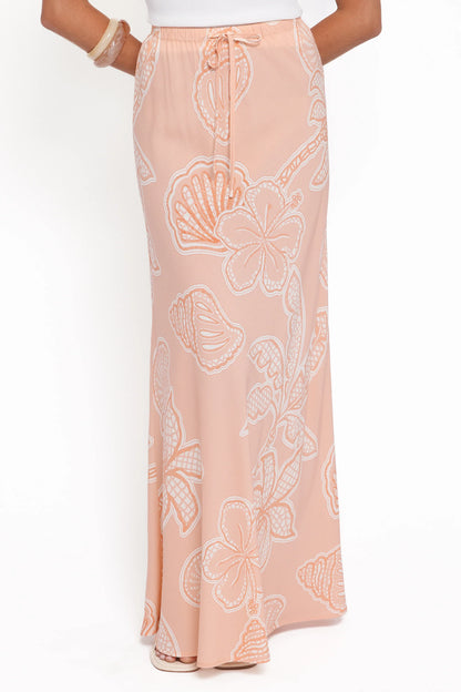 Marissa Maxi Skirt Peach Floral