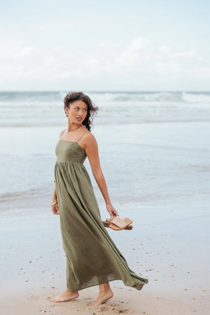 Odessa Maxi Dress Palm Green