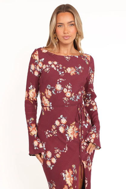 Alima Maxi Dress Berry Floral