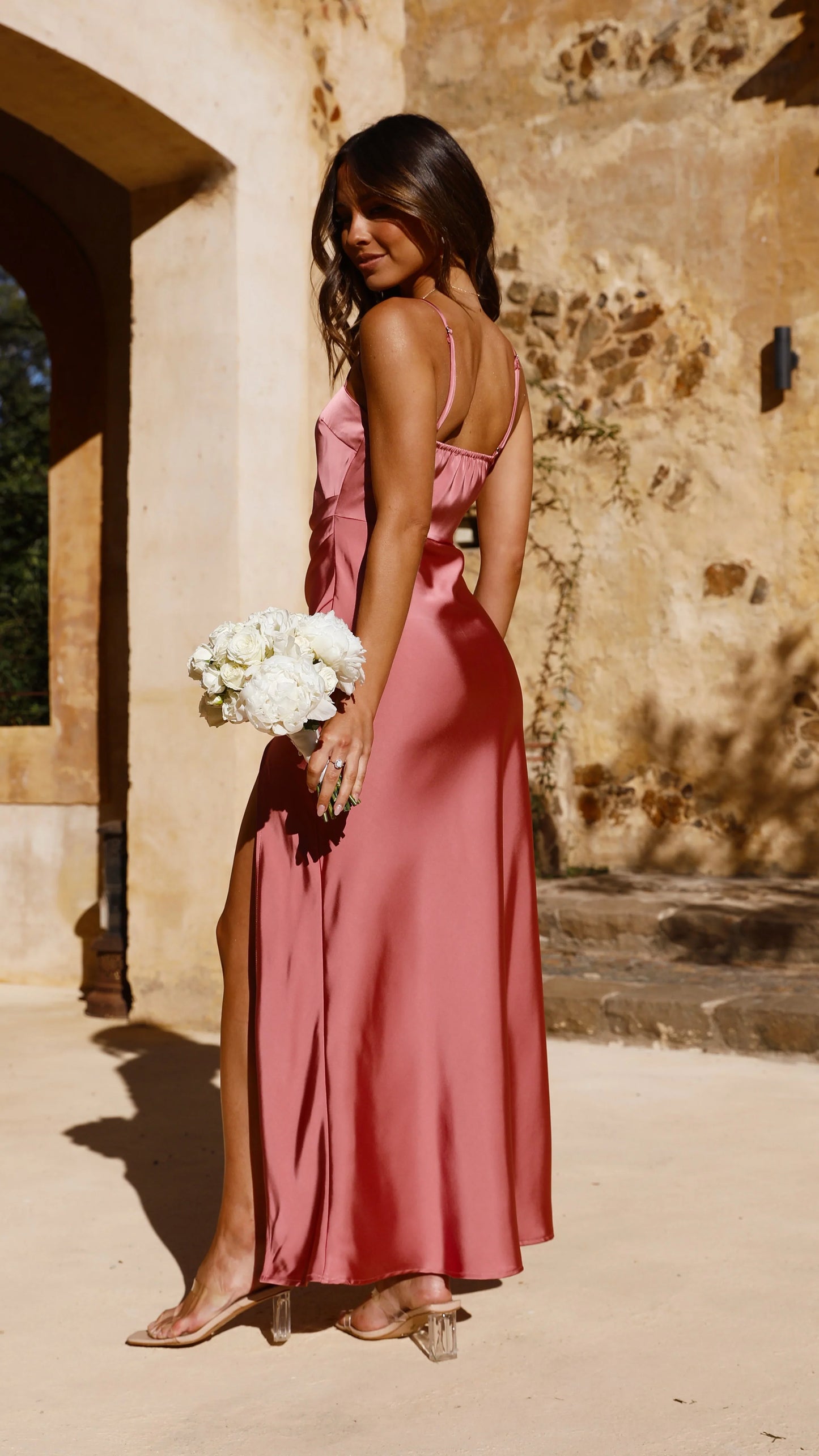 Ilana Maxi Dress Baked Rose