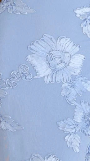 Nikova Maxi Dress Blue Embroidery