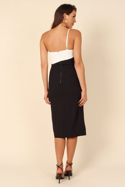 Xiomar Dress White Black