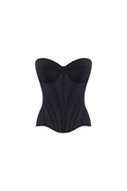 Smart heart shaped low waist black fitted corset Midnight Walk