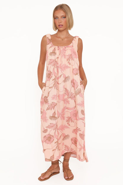 Bowman Maxi Dress Pink Floral