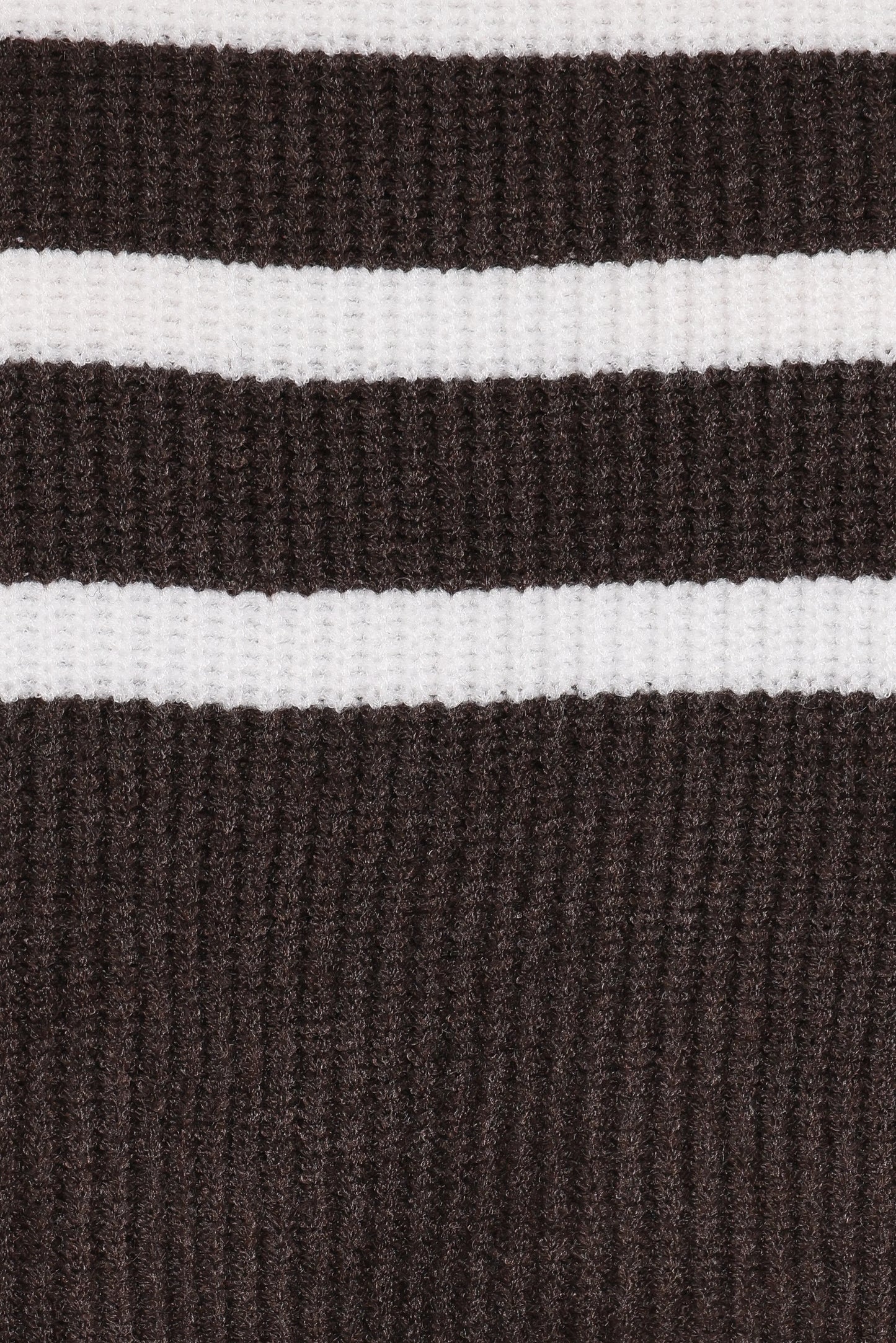 Sara Sweater Set Mini Skirt Chocolate Cream Stripe