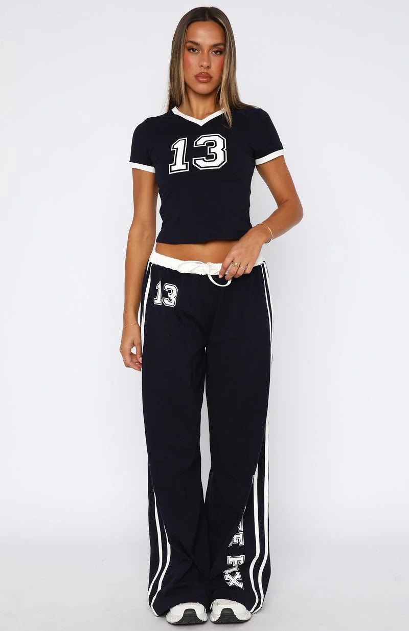 Trying Too Hard Baby Tee Dark Navy