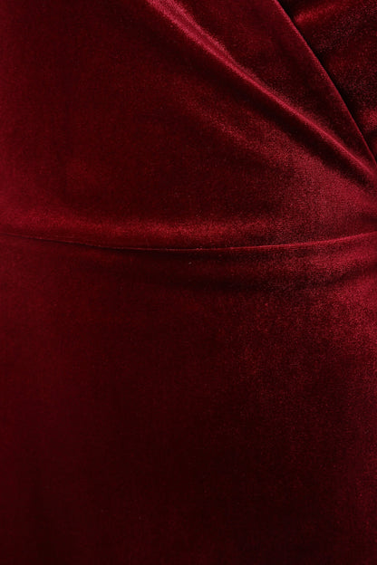 Darby Long Sleeve Midi Dress Burgundy