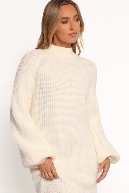 Tobin Knit Maxi Dress Cream