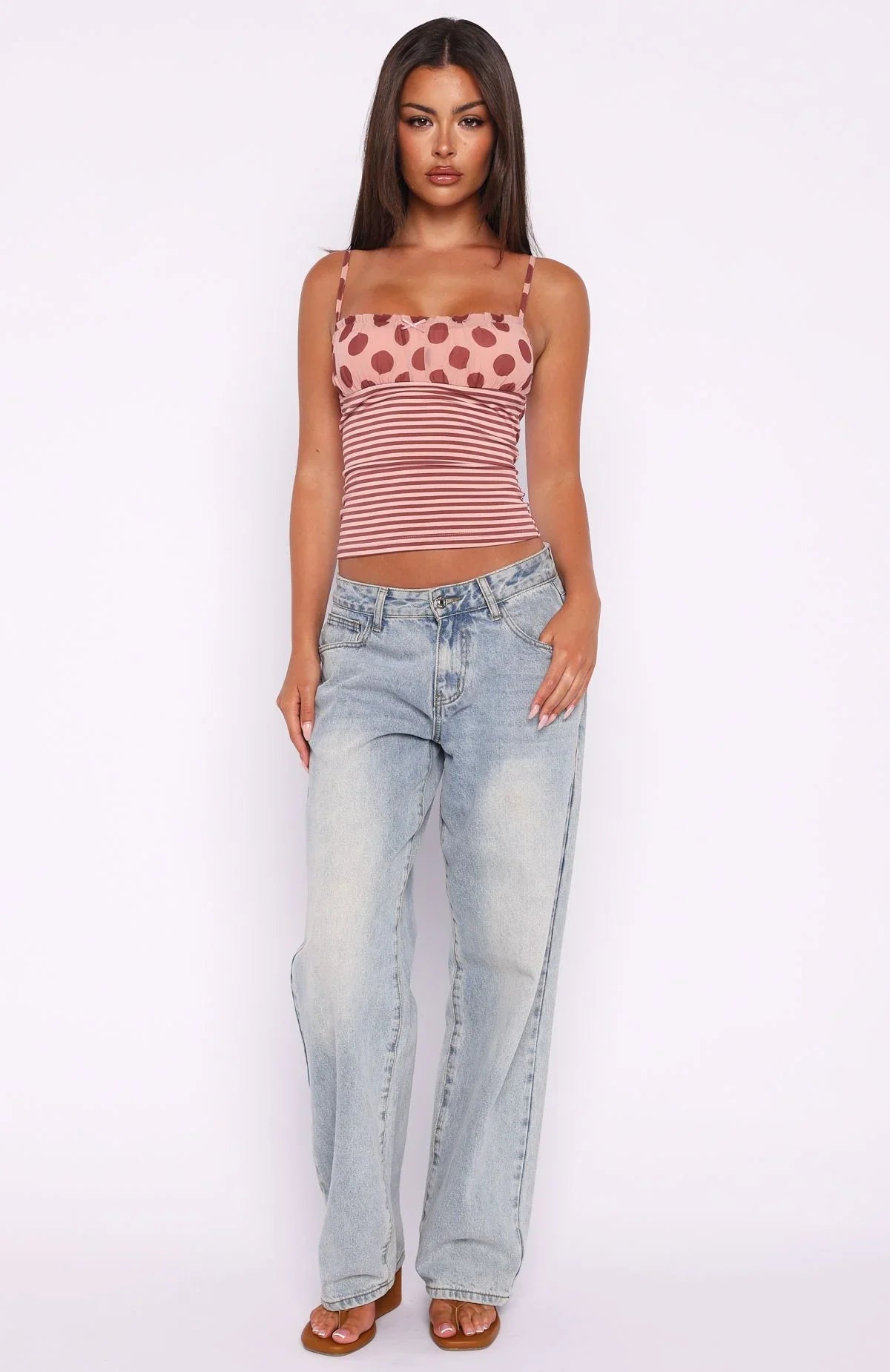 Sucker For You Top Pink Stripe