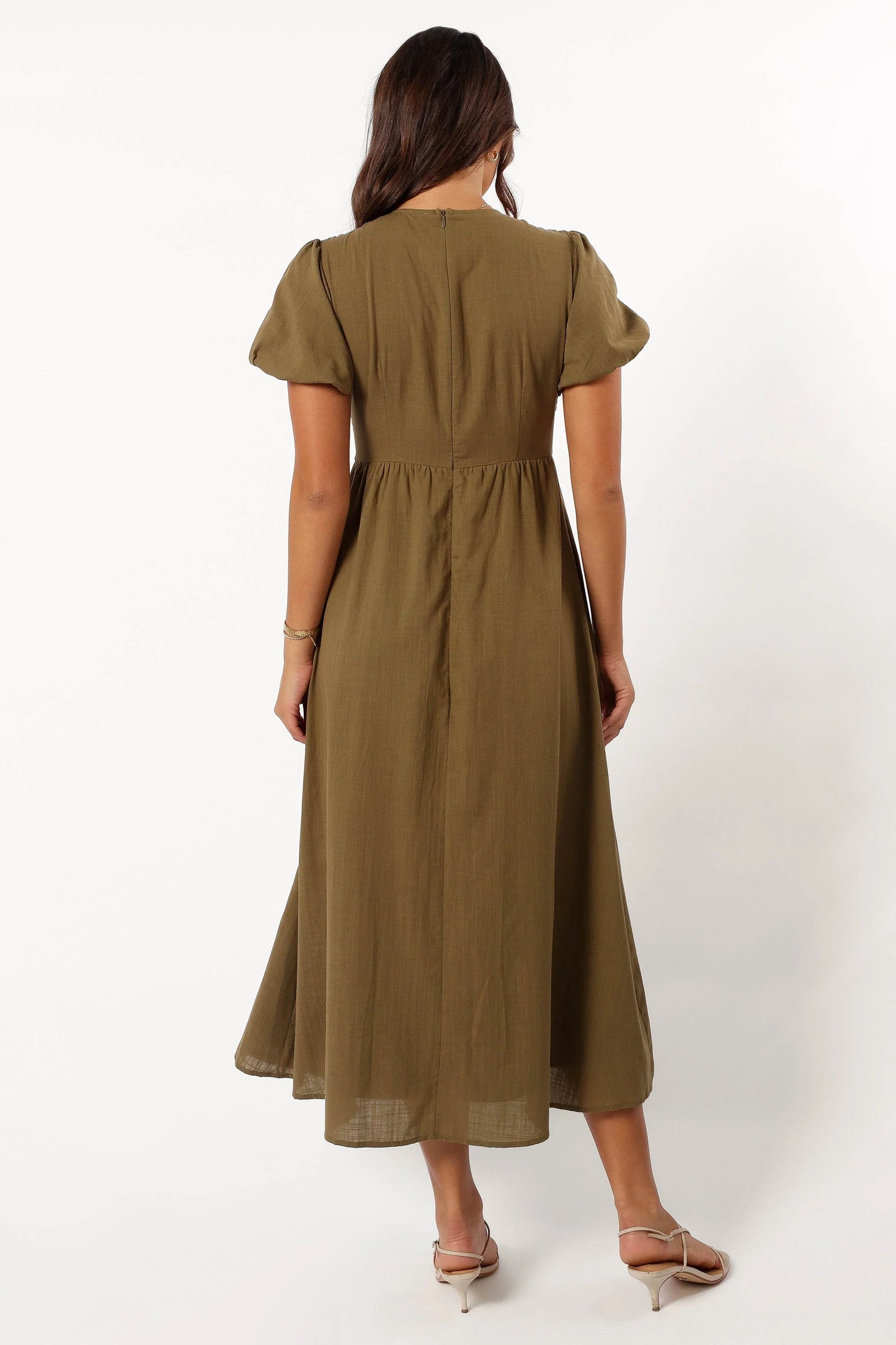 Brooke Midi Dress Khaki